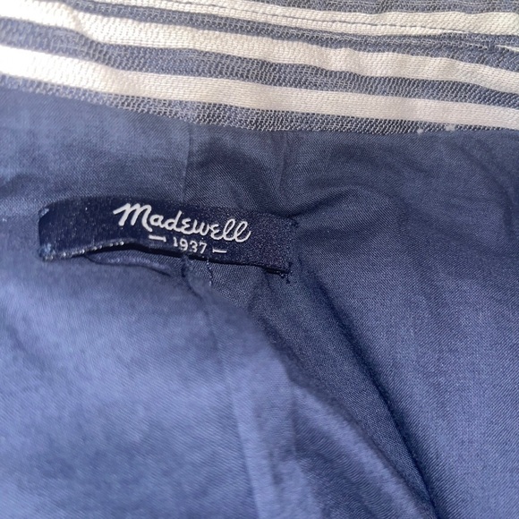 Madewell Plaid Women's Blazer Jacket Sz M Striped Pockets - Picture 6 of 7